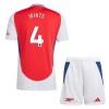 Maillot de Supporter Arsenal Ben White 4 Domicile 2024-25 Pour Enfant